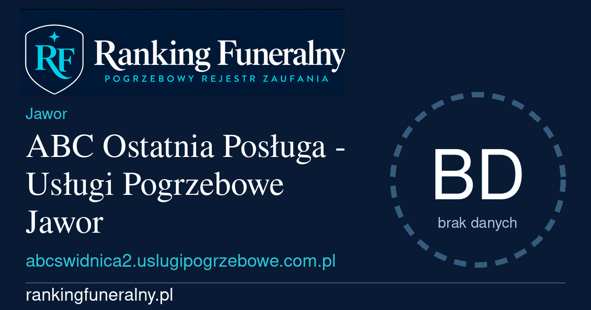 ABC Ostatnia Posługa - Usługi Pogrzebowe Jawor - badge poziomy