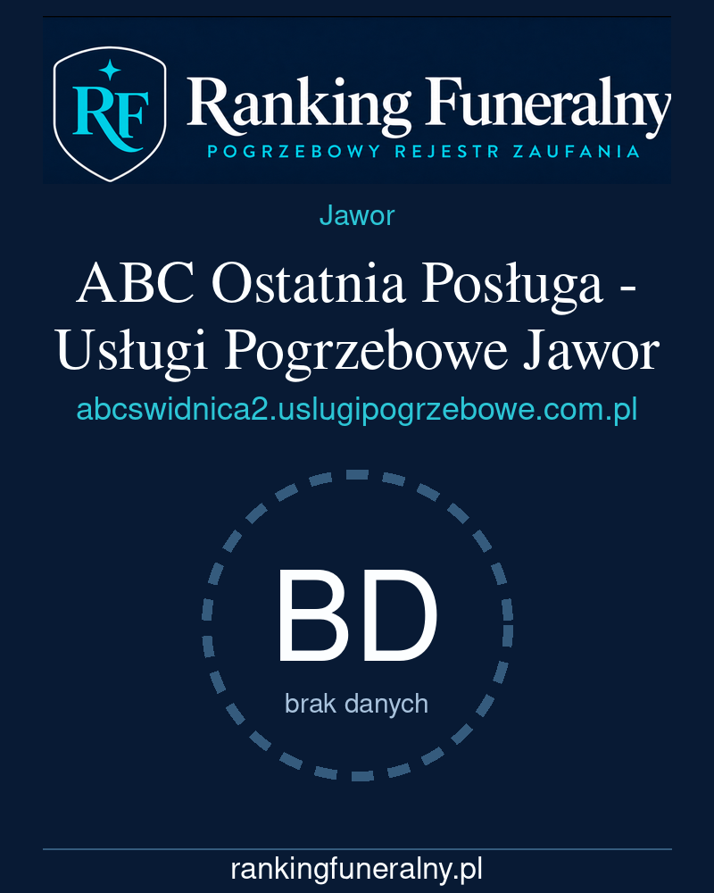 ABC Ostatnia Posługa - Usługi Pogrzebowe Jawor - badge pionowy