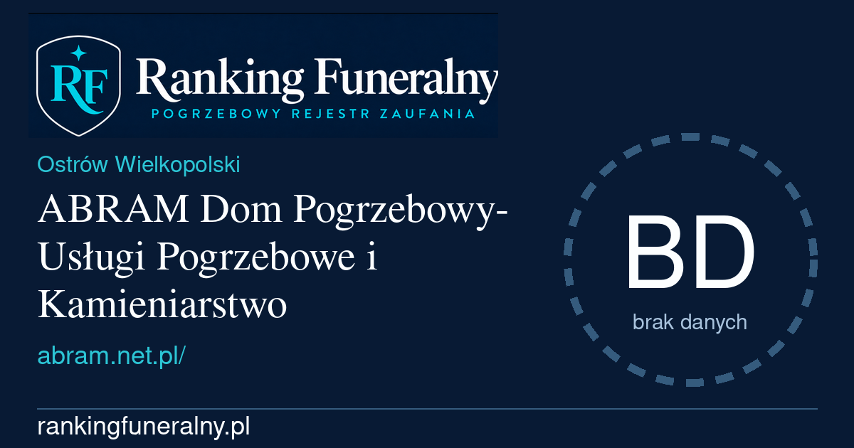 ABRAM Dom Pogrzebowy- Usługi Pogrzebowe i Kamieniarstwo - badge poziomy