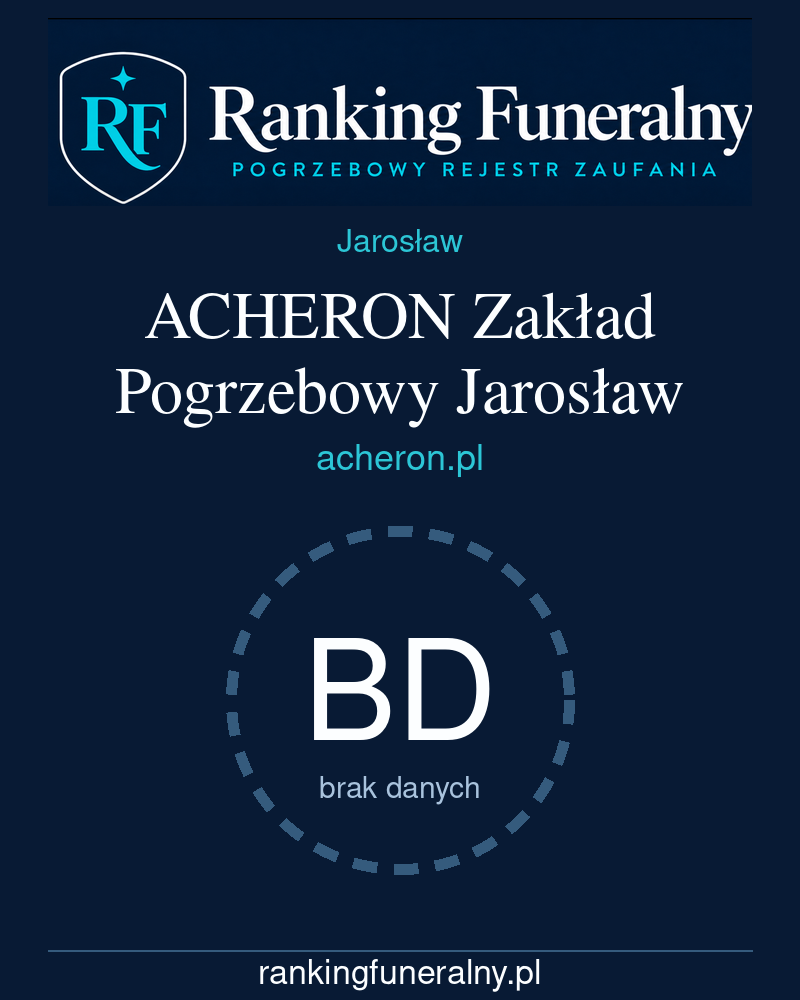 ACHERON Zakład Pogrzebowy Jarosław - badge pionowy