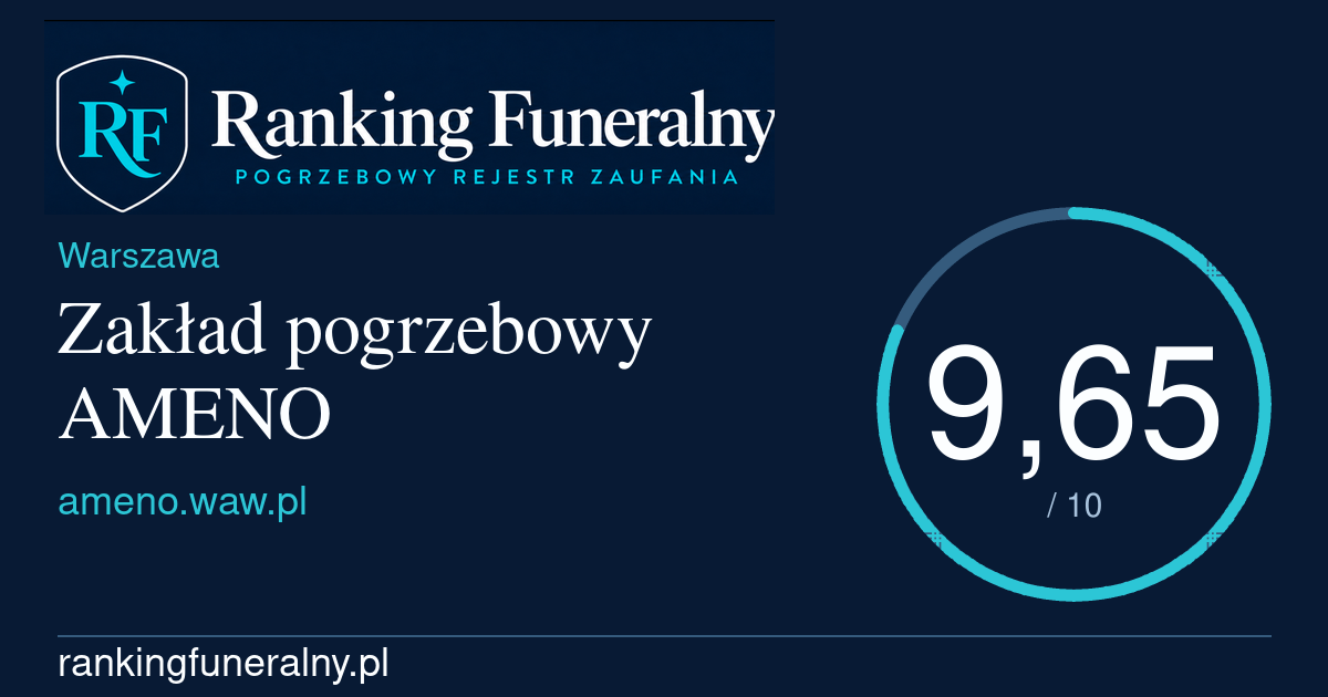 Zakład pogrzebowy AMENO - badge poziomy