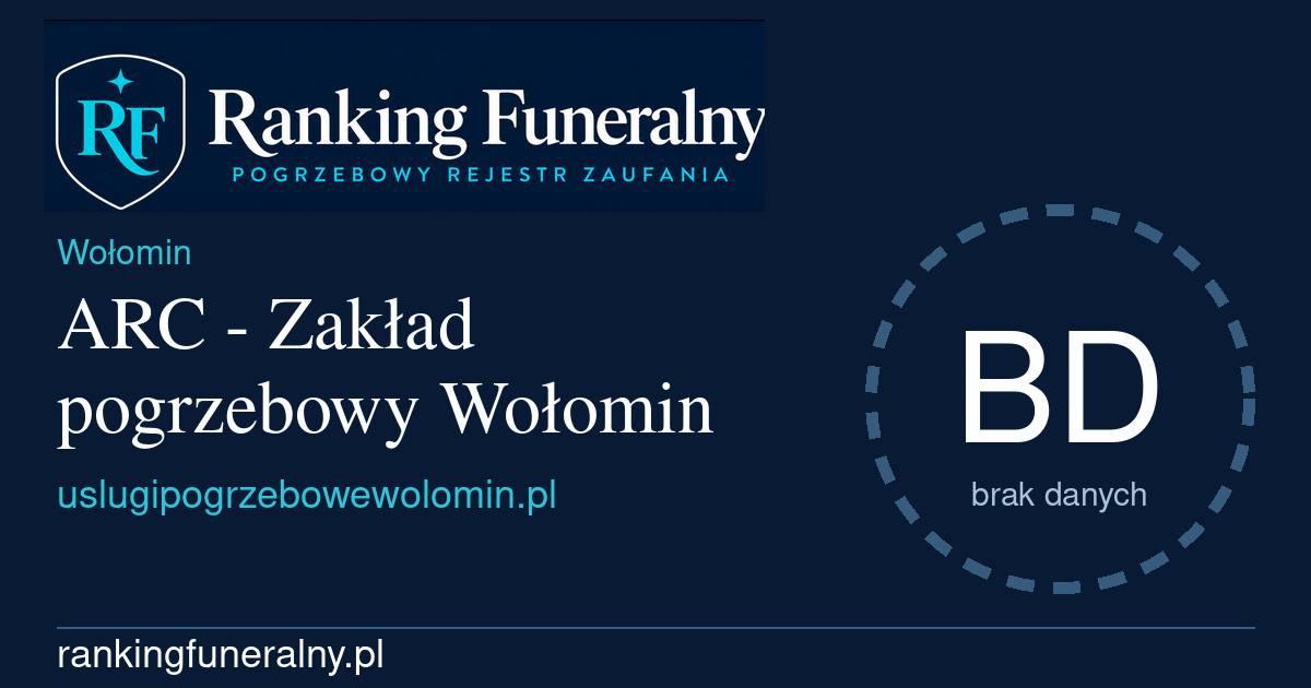 ARC - Zakład pogrzebowy Wołomin - badge poziomy