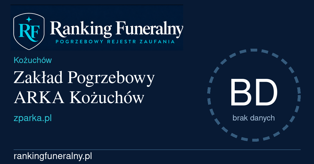 Zakład Pogrzebowy ARKA Kożuchów - badge poziomy