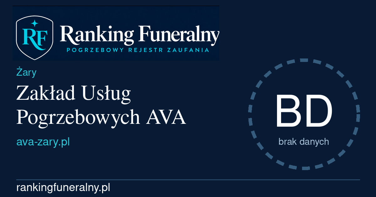 Zakład Usług Pogrzebowych AVA - badge poziomy