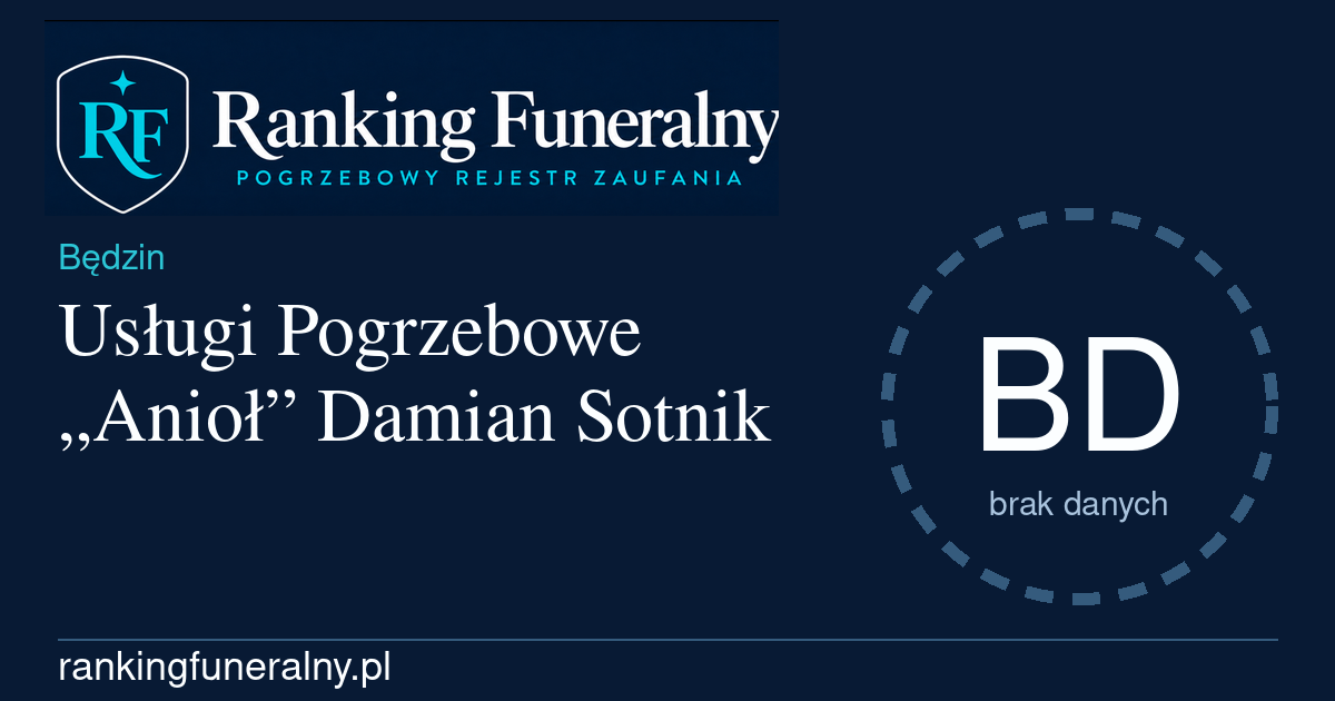 Usługi Pogrzebowe „Anioł” Damian Sotnik - badge poziomy