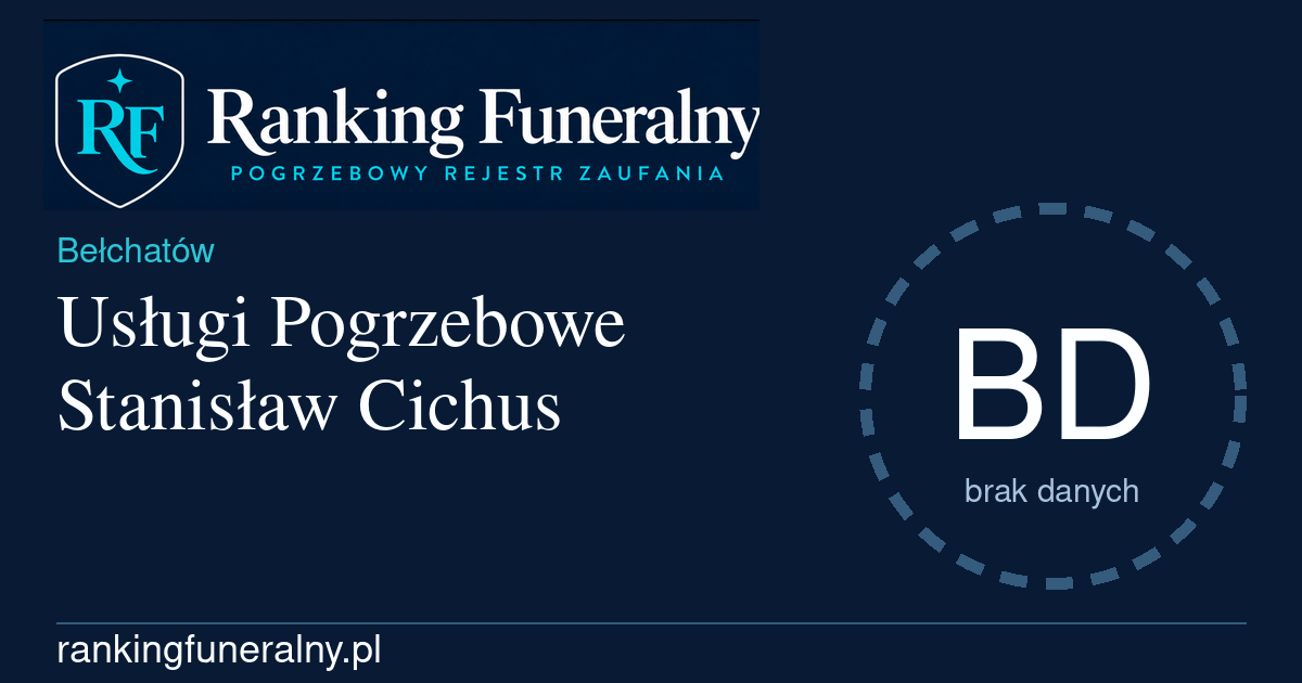 Usługi Pogrzebowe Stanisław Cichus - badge poziomy