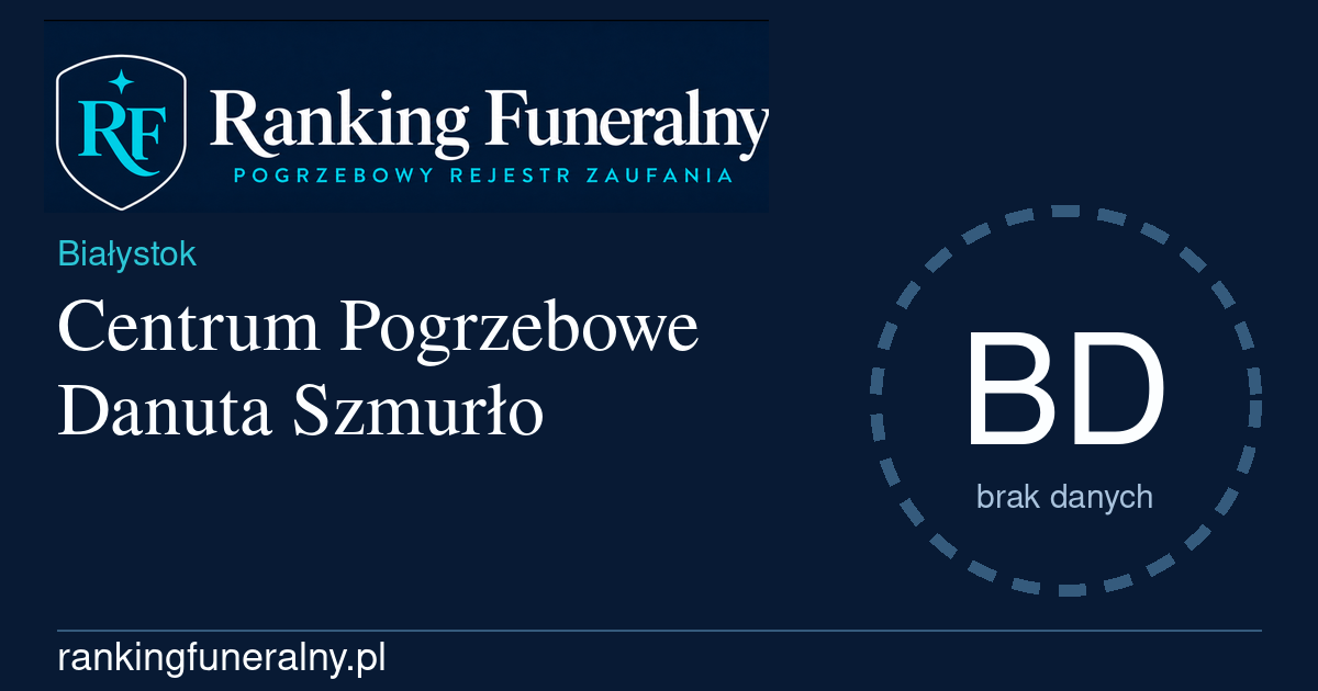 Centrum Pogrzebowe Danuta Szmurło - badge poziomy