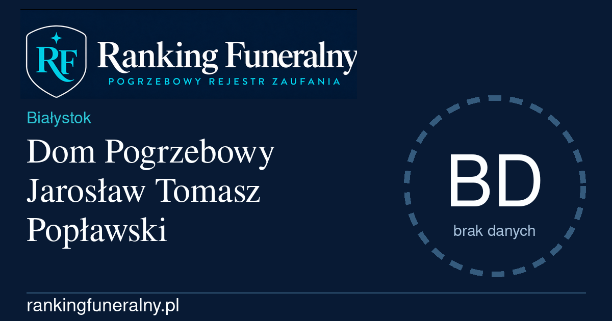 Dom Pogrzebowy Jarosław Tomasz Popławski - badge poziomy