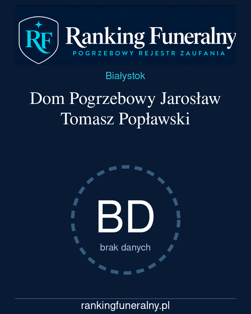 Dom Pogrzebowy Jarosław Tomasz Popławski - badge pionowy