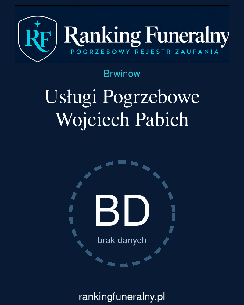 Usługi Pogrzebowe Wojciech Pabich - badge pionowy