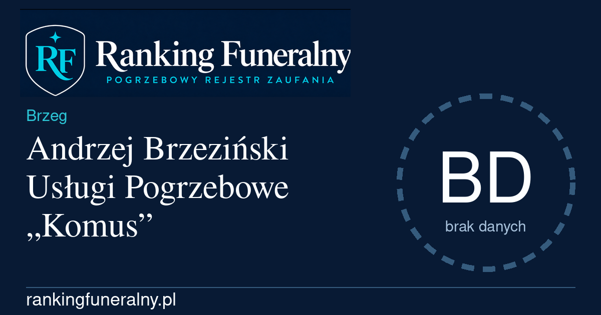 Andrzej Brzeziński Usługi Pogrzebowe „Komus” - badge poziomy