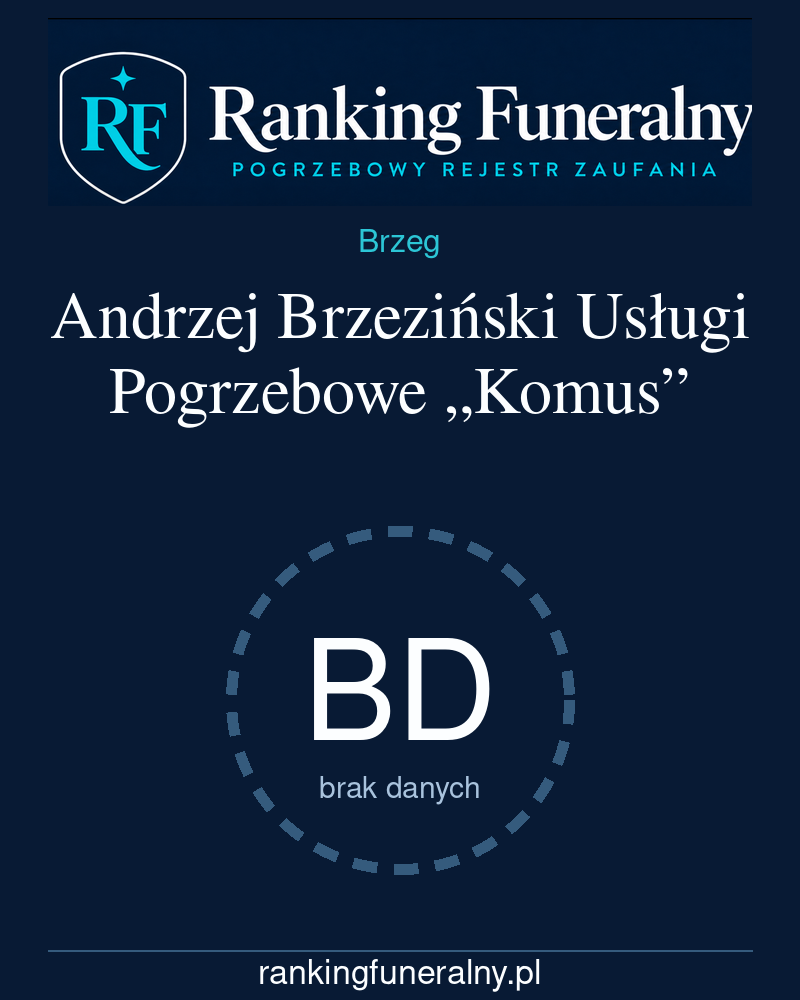 Andrzej Brzeziński Usługi Pogrzebowe „Komus” - badge pionowy