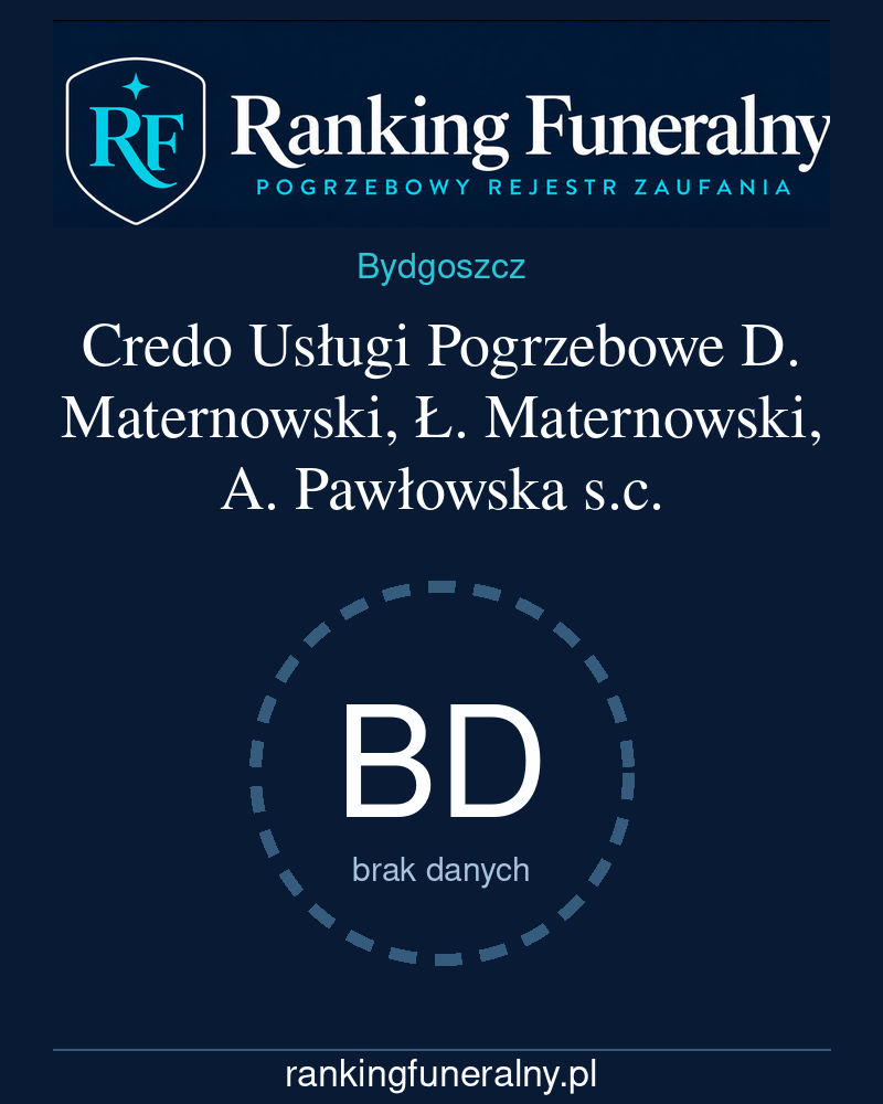 Credo Usługi Pogrzebowe D. Maternowski, Ł. Maternowski, A. Pawłowska s.c. - badge pionowy