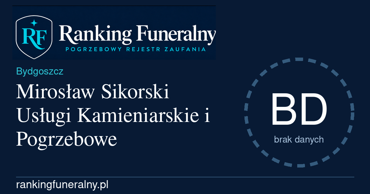 Mirosław Sikorski Usługi Kamieniarskie i Pogrzebowe - badge poziomy