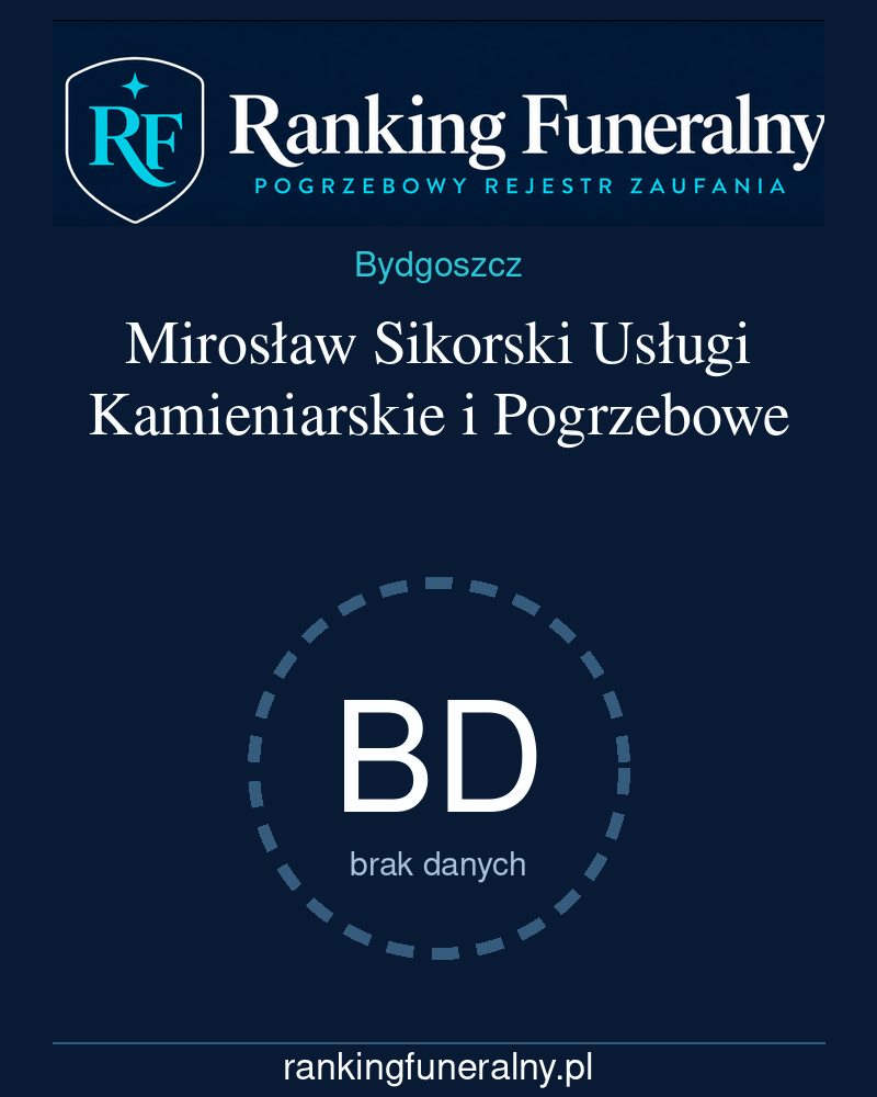 Mirosław Sikorski Usługi Kamieniarskie i Pogrzebowe - badge pionowy