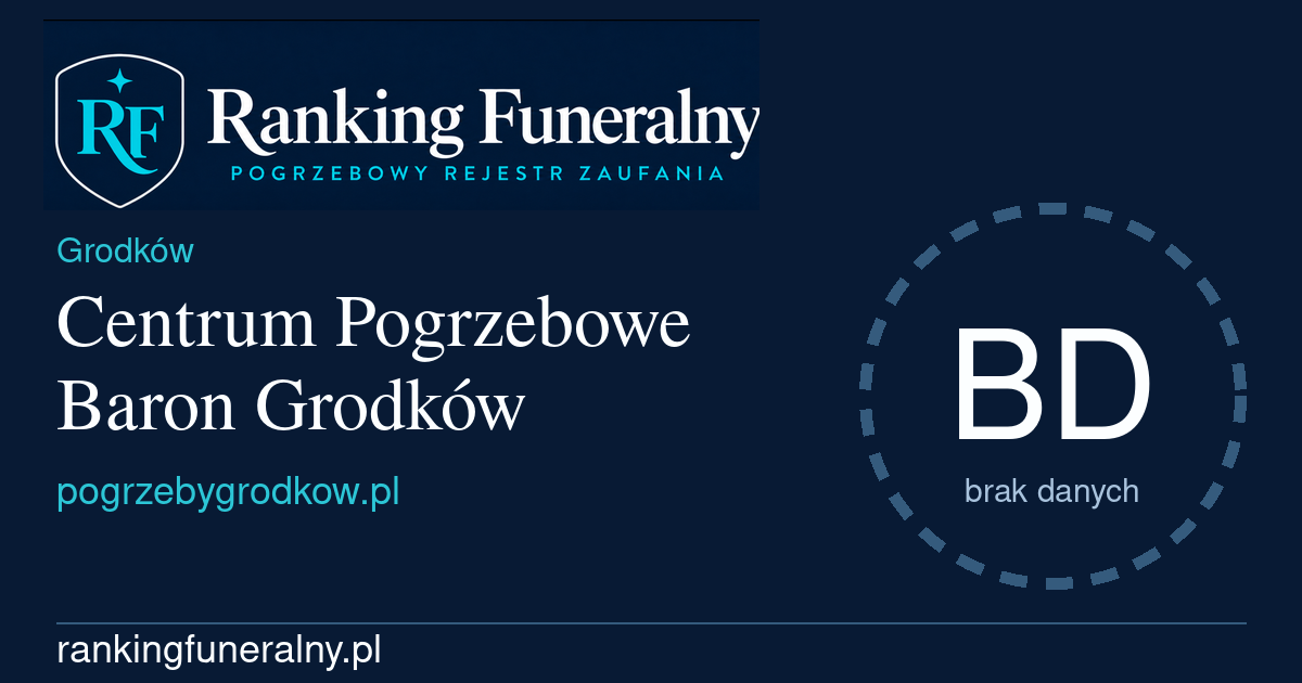 Centrum Pogrzebowe Baron Grodków - badge poziomy