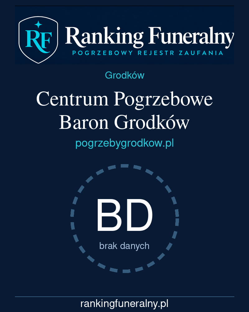 Centrum Pogrzebowe Baron Grodków - badge pionowy