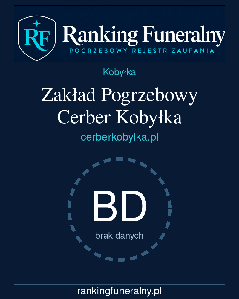 Zakład Pogrzebowy Cerber Kobyłka - badge pionowy