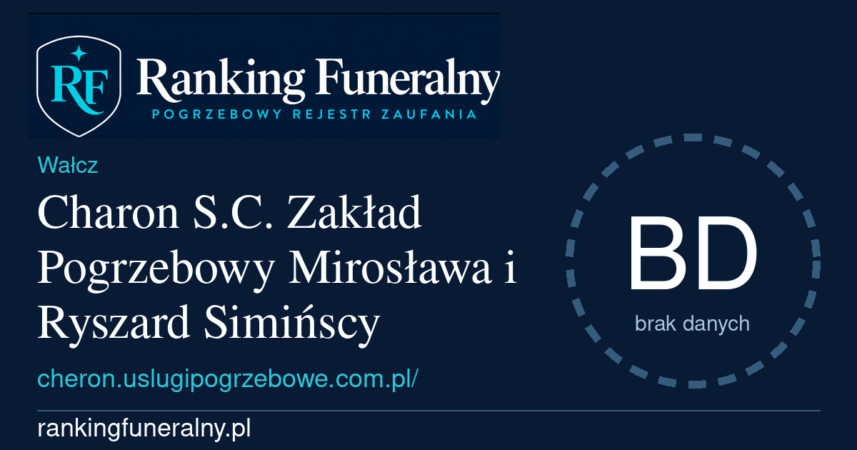 Charon S.C. Zakład Pogrzebowy Mirosława i Ryszard Simińscy - badge poziomy