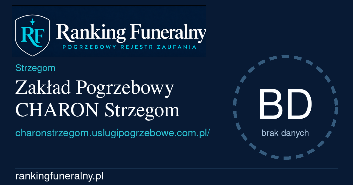Zakład Pogrzebowy CHARON Strzegom - badge poziomy