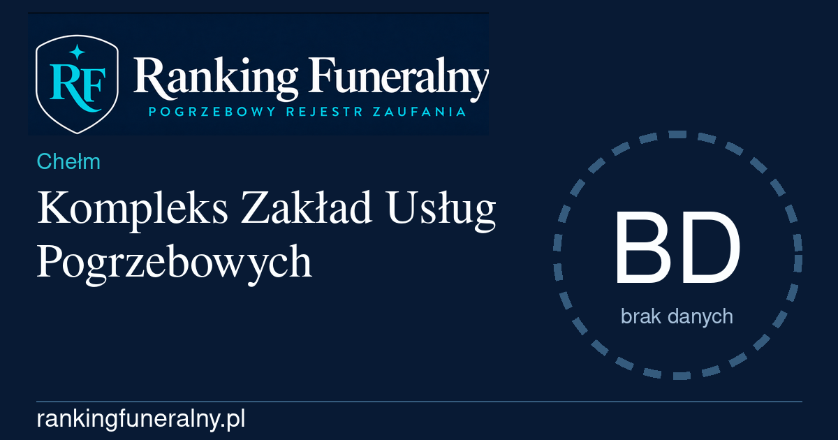 Kompleks Zakład Usług Pogrzebowych - badge poziomy