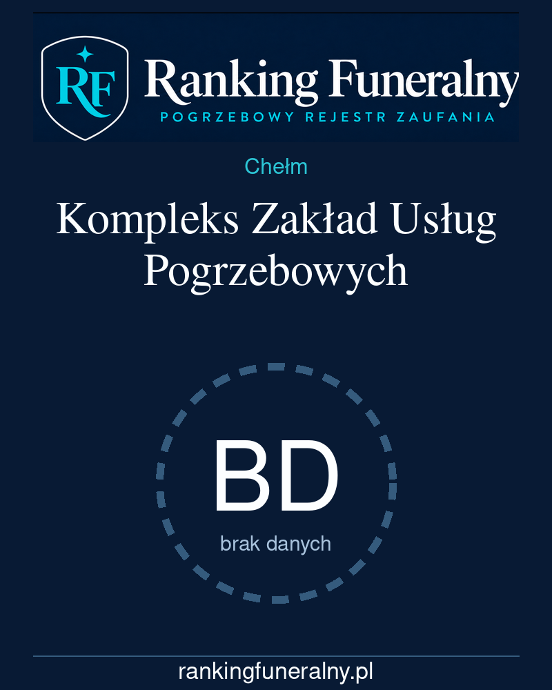 Kompleks Zakład Usług Pogrzebowych - badge pionowy