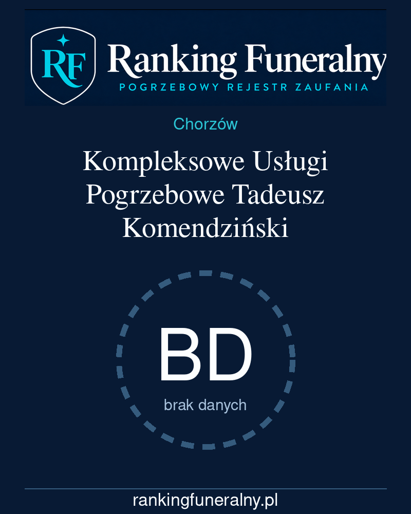 Kompleksowe Usługi Pogrzebowe Tadeusz Komendziński - badge pionowy