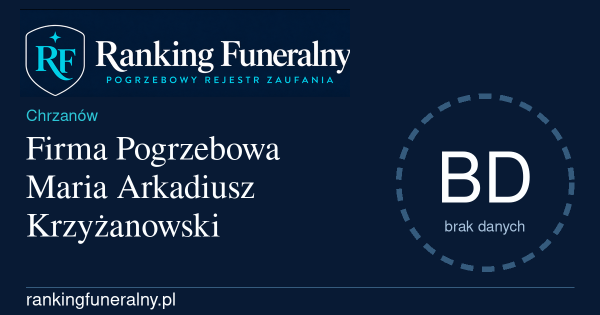 Firma Pogrzebowa Maria Arkadiusz Krzyżanowski - badge poziomy
