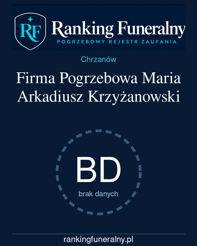Firma Pogrzebowa Maria Arkadiusz Krzyżanowski - badge pionowy