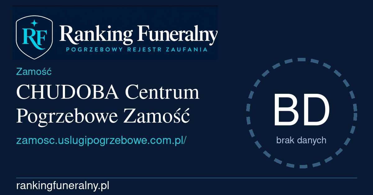 CHUDOBA Centrum Pogrzebowe Zamość - badge poziomy