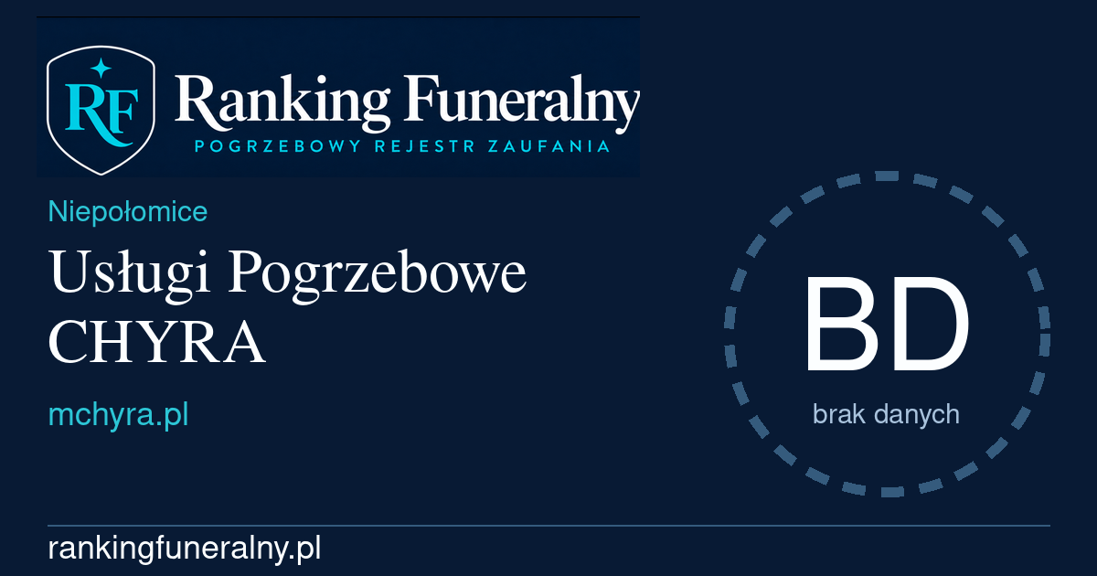 Usługi Pogrzebowe CHYRA - badge poziomy