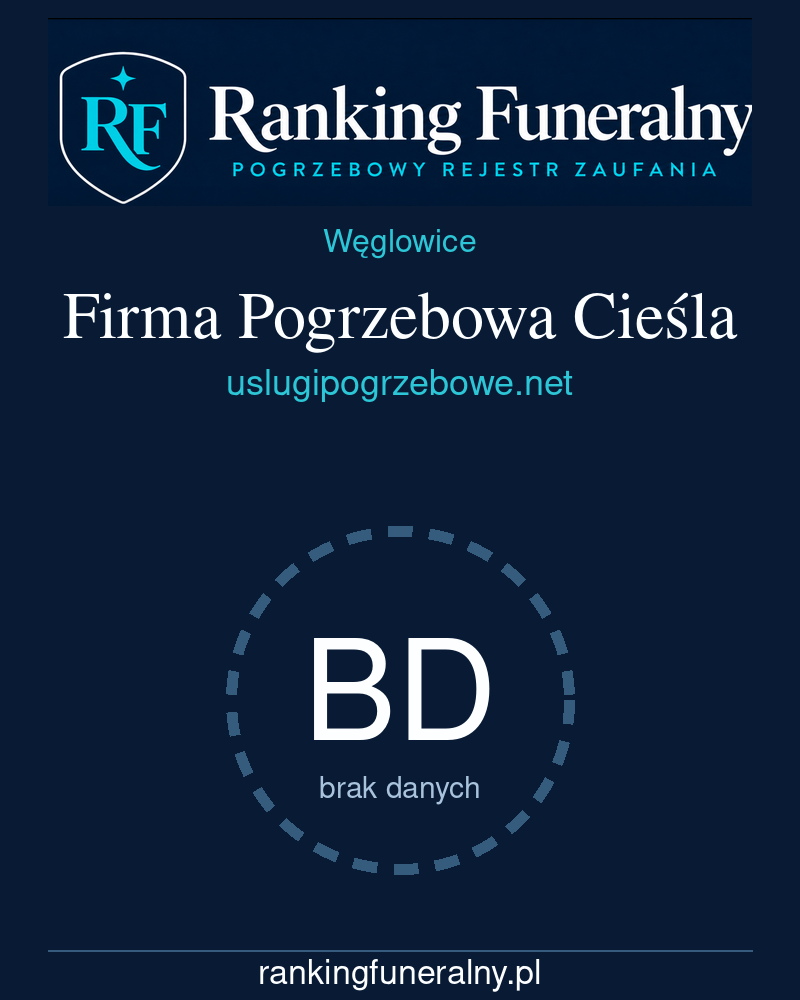 Firma Pogrzebowa Cieśla - badge pionowy