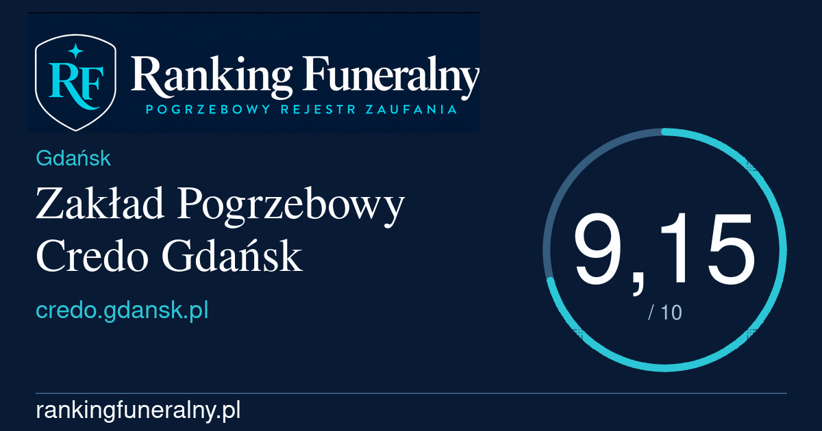 Zakład Pogrzebowy Credo Gdańsk - badge poziomy