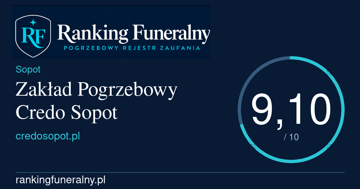 Zakład Pogrzebowy Credo Sopot - badge poziomy