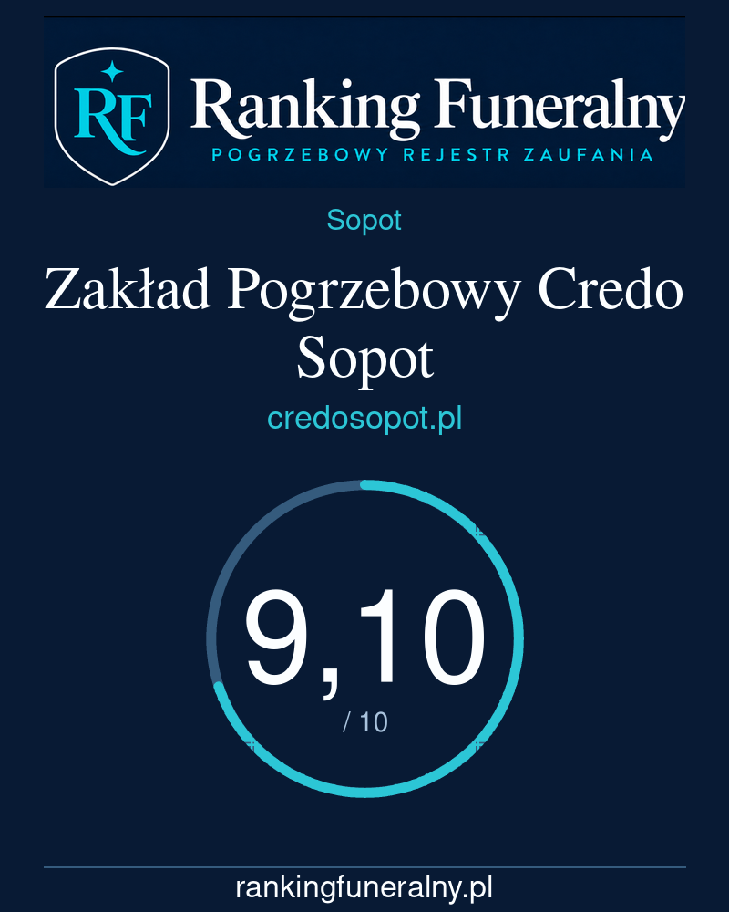 Zakład Pogrzebowy Credo Sopot - badge pionowy