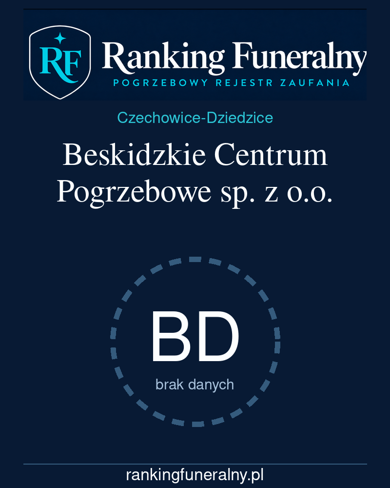 Beskidzkie Centrum Pogrzebowe sp. z o.o. - badge pionowy