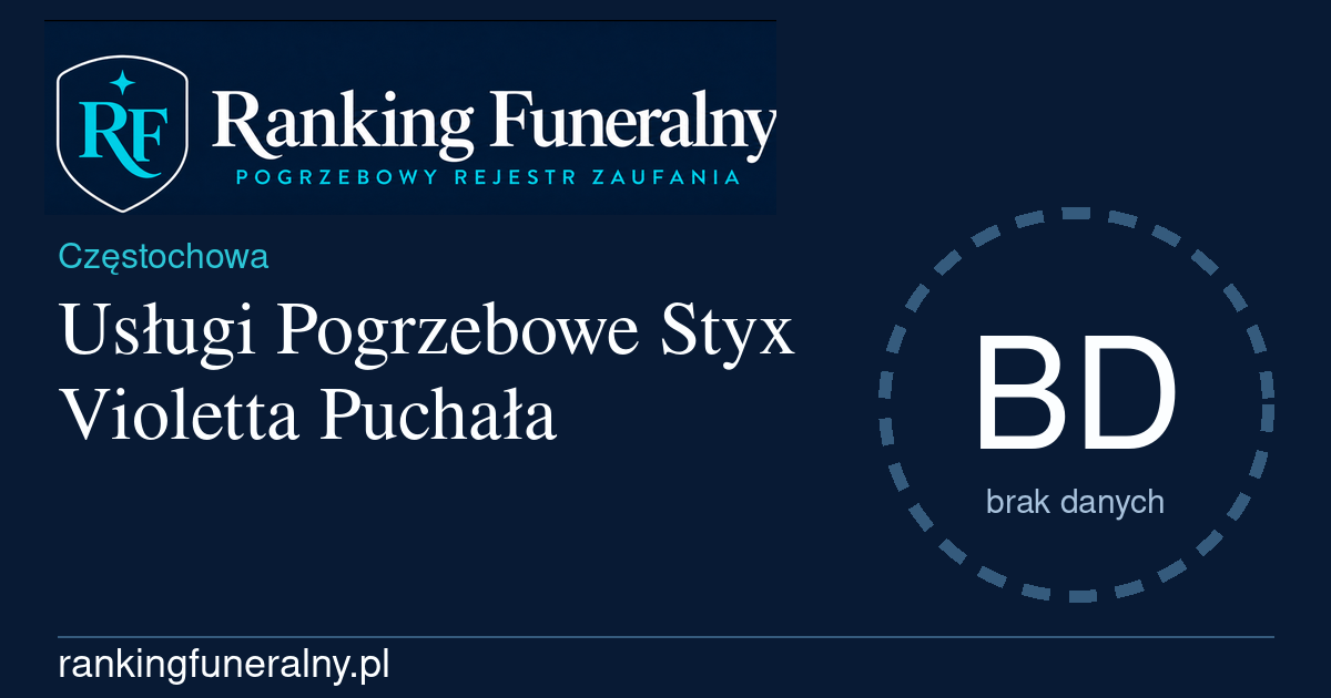 Usługi Pogrzebowe Styx Violetta Puchała - badge poziomy