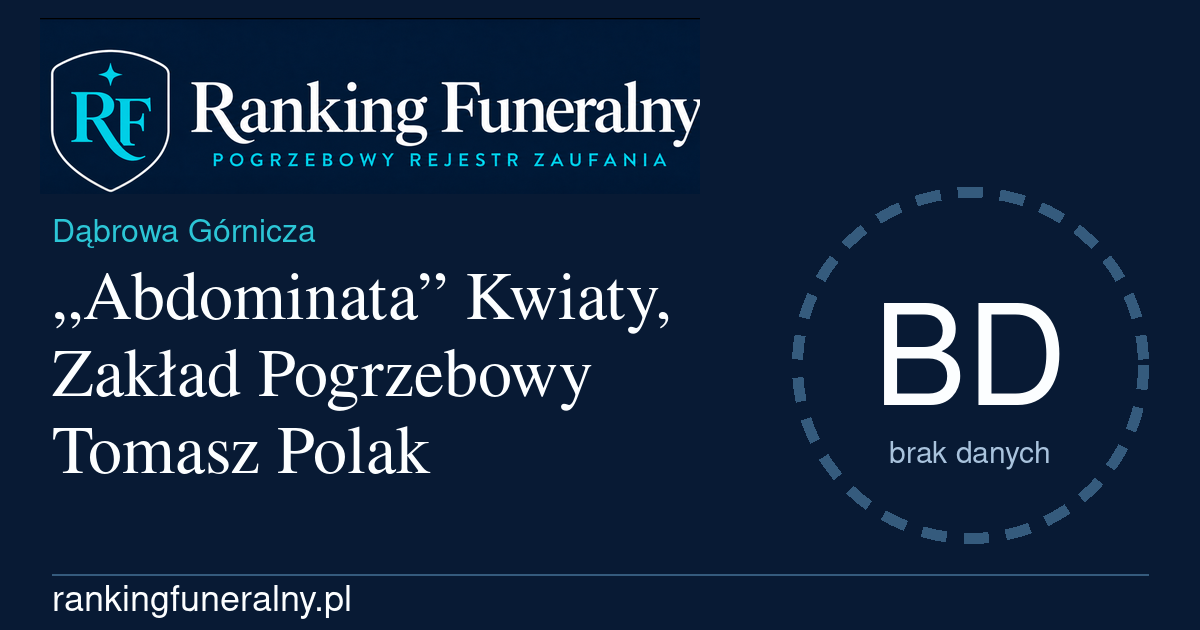 „Abdominata” Kwiaty, Zakład Pogrzebowy Tomasz Polak - badge poziomy