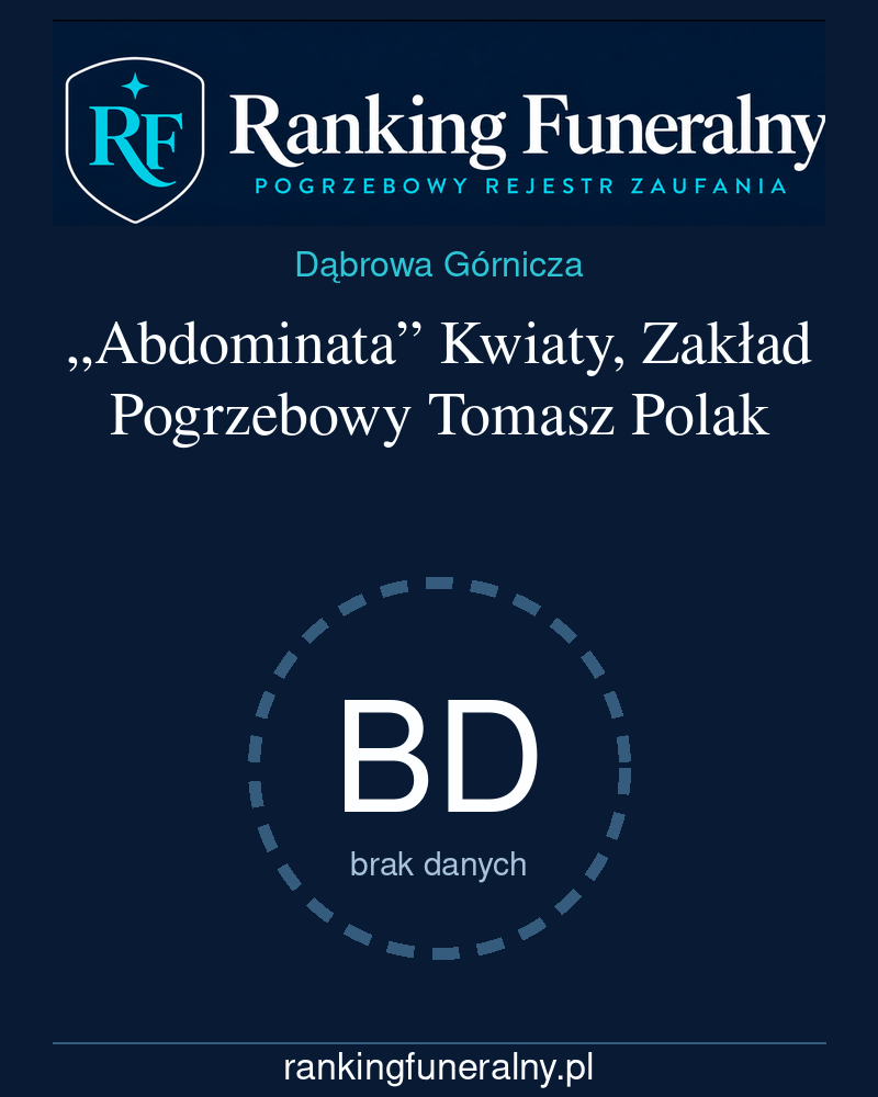 „Abdominata” Kwiaty, Zakład Pogrzebowy Tomasz Polak - badge pionowy