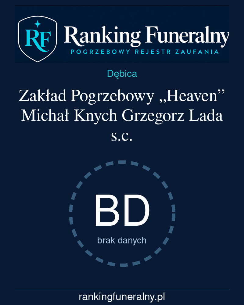 Zakład Pogrzebowy „Heaven” Michał Knych Grzegorz Lada s.c. - badge pionowy