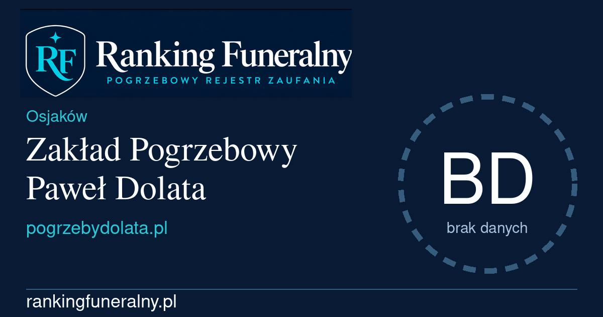 Zakład Pogrzebowy Paweł Dolata - badge poziomy