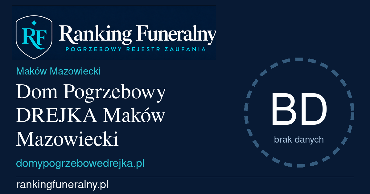 Dom Pogrzebowy DREJKA Maków Mazowiecki - badge poziomy