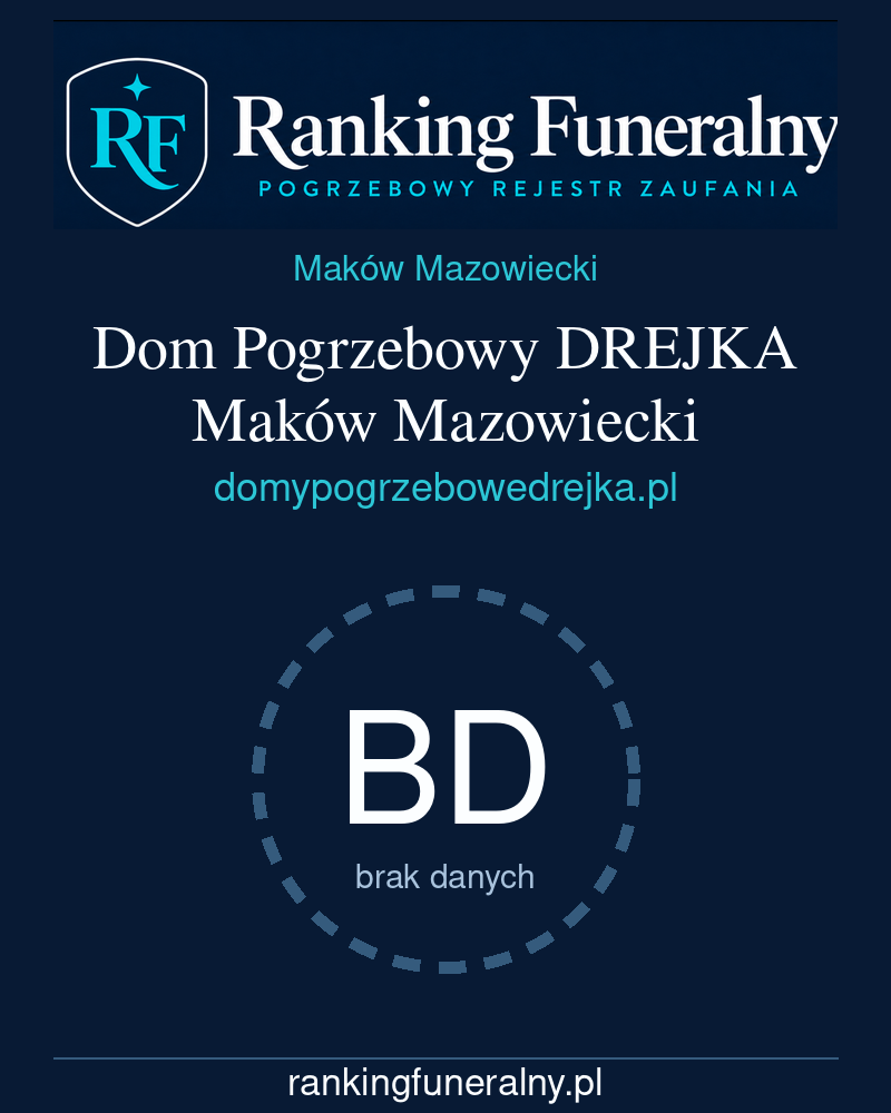 Dom Pogrzebowy DREJKA Maków Mazowiecki - badge pionowy