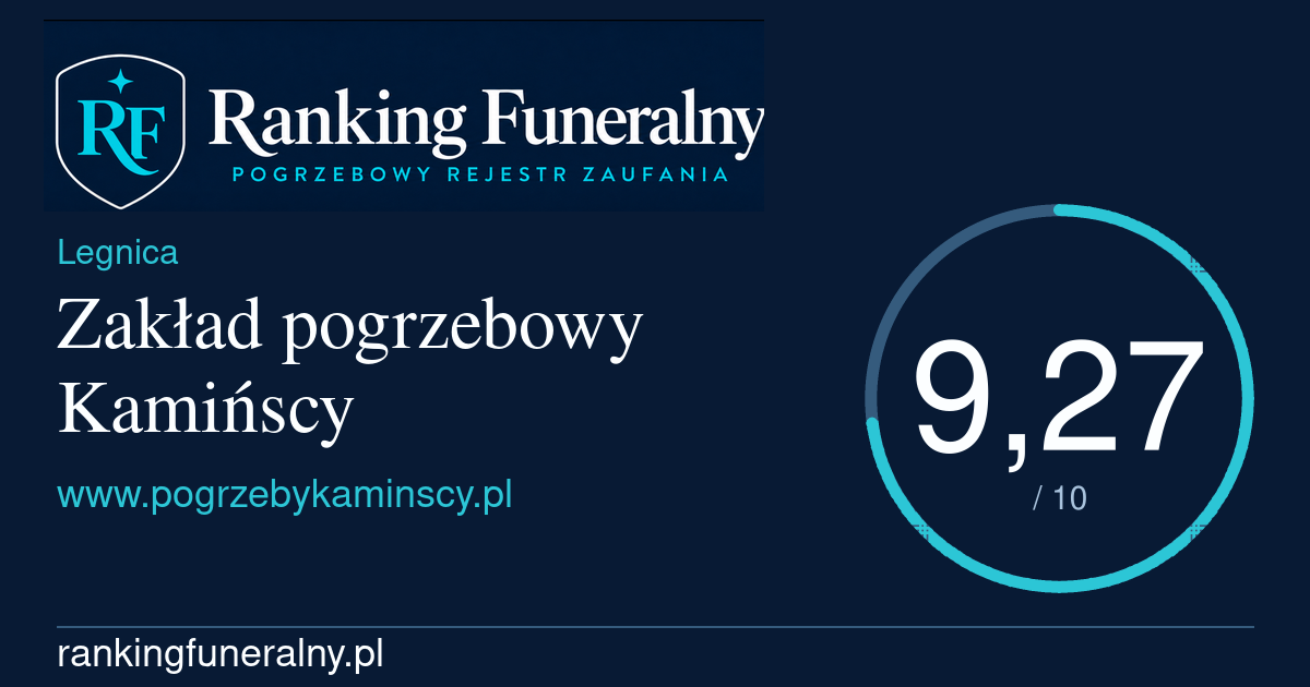 Zakład pogrzebowy Kamińscy - badge poziomy