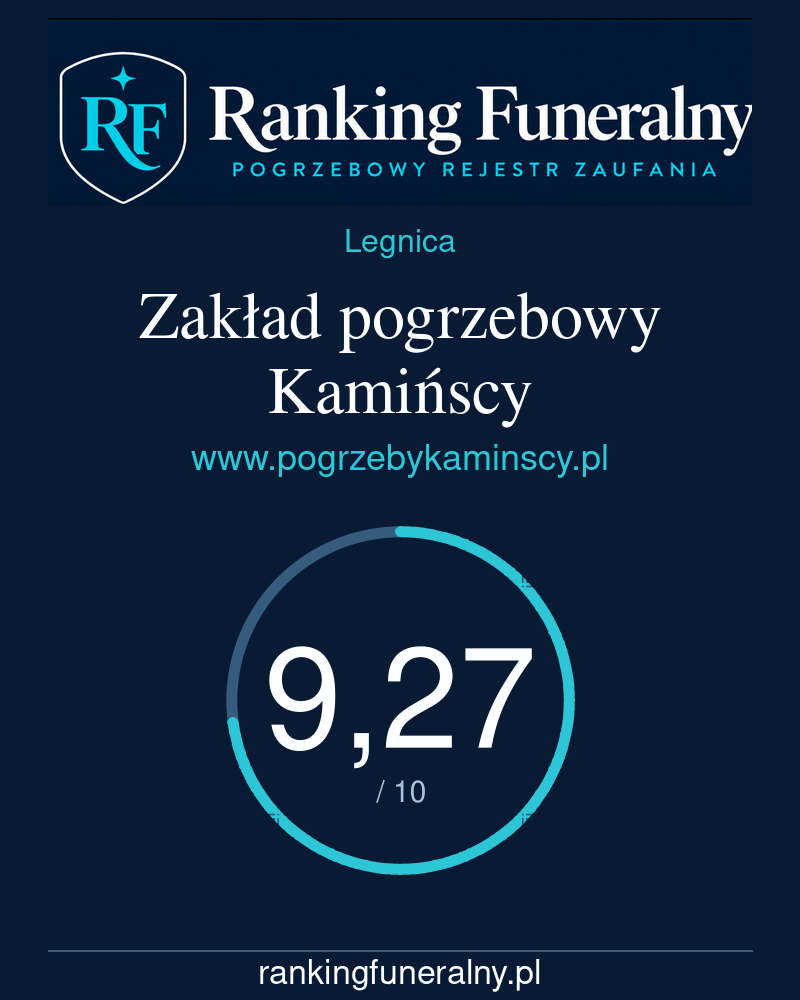 Zakład pogrzebowy Kamińscy - badge pionowy