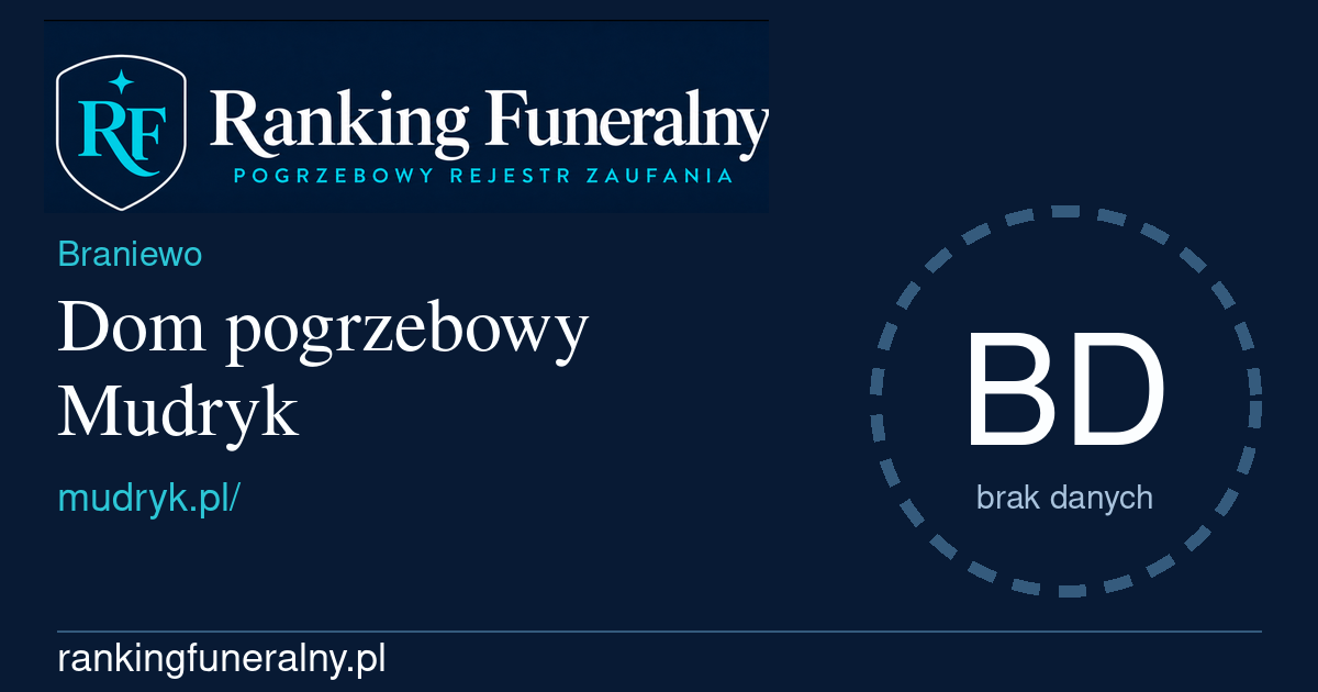 Dom pogrzebowy Mudryk - badge poziomy