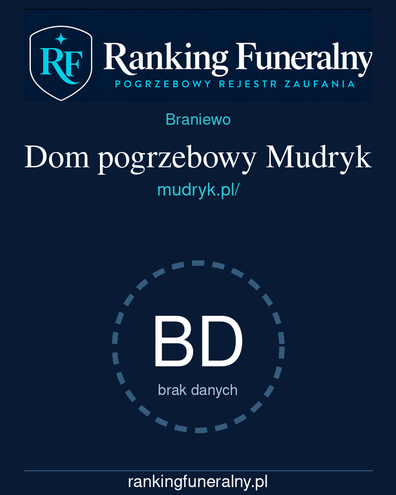 Dom pogrzebowy Mudryk - badge pionowy