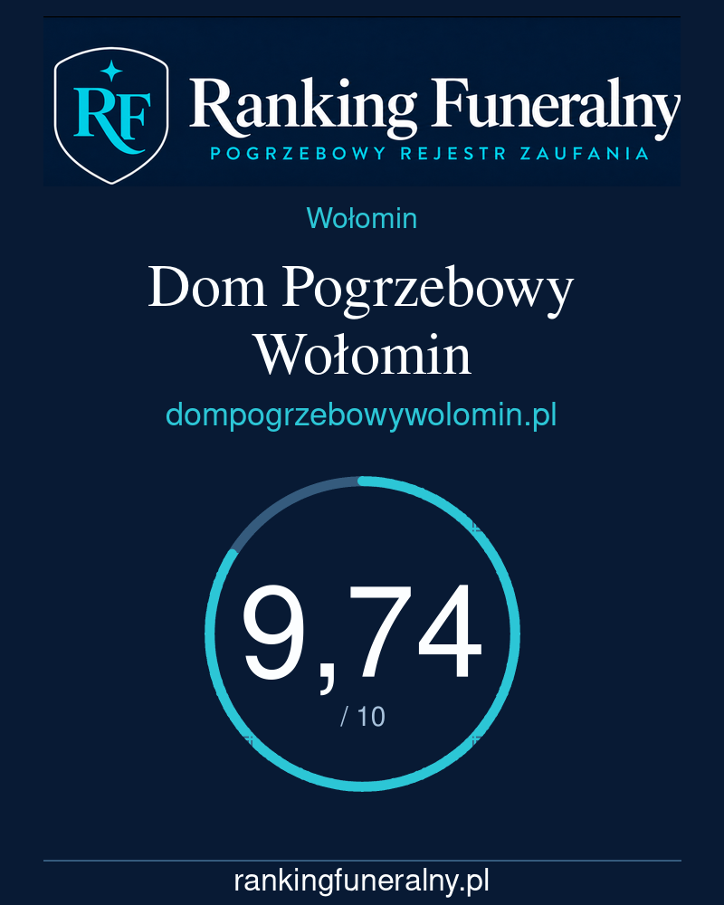 Dom Pogrzebowy Wołomin - badge pionowy