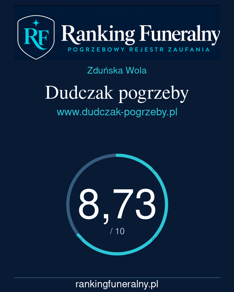 Dudczak pogrzeby - badge pionowy