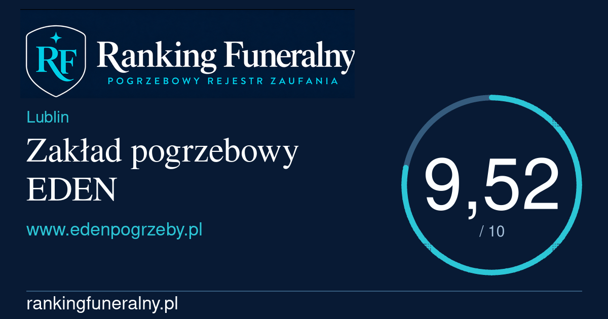 Zakład pogrzebowy EDEN - badge poziomy